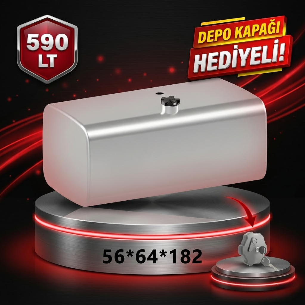 MERCEDES (3028- 3029-3228-3240- 3340-4140) 590LT ALÜMİNYUM AYAKSIZ YAKIT DEPOSU 56*64*182