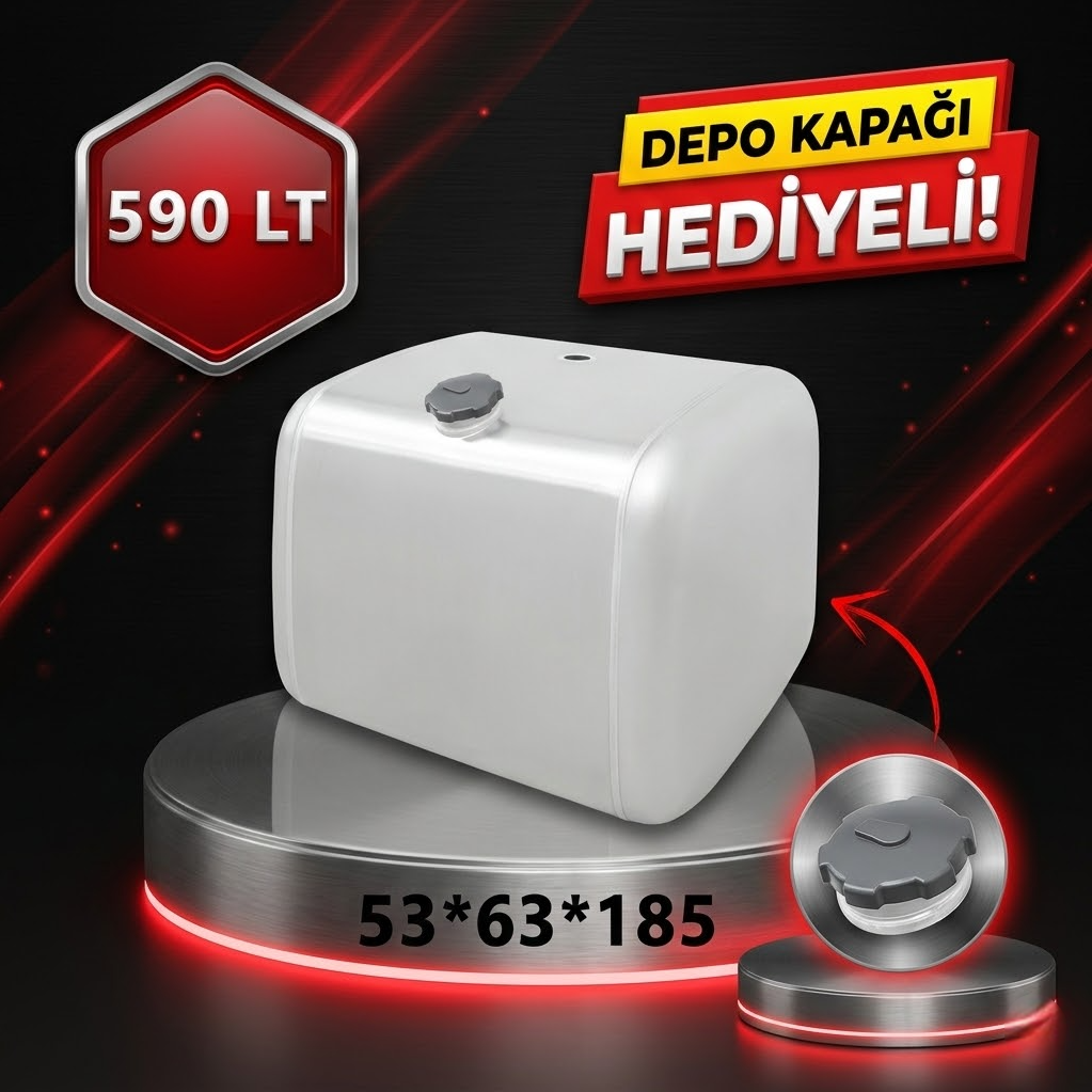 MERCEDES AROCS (2032-2532-3242-3332-3342- 4142-4145) 590 LT ALÜMİNYUM AYAKSIZ YAKIT DEPOSU 53*63*185