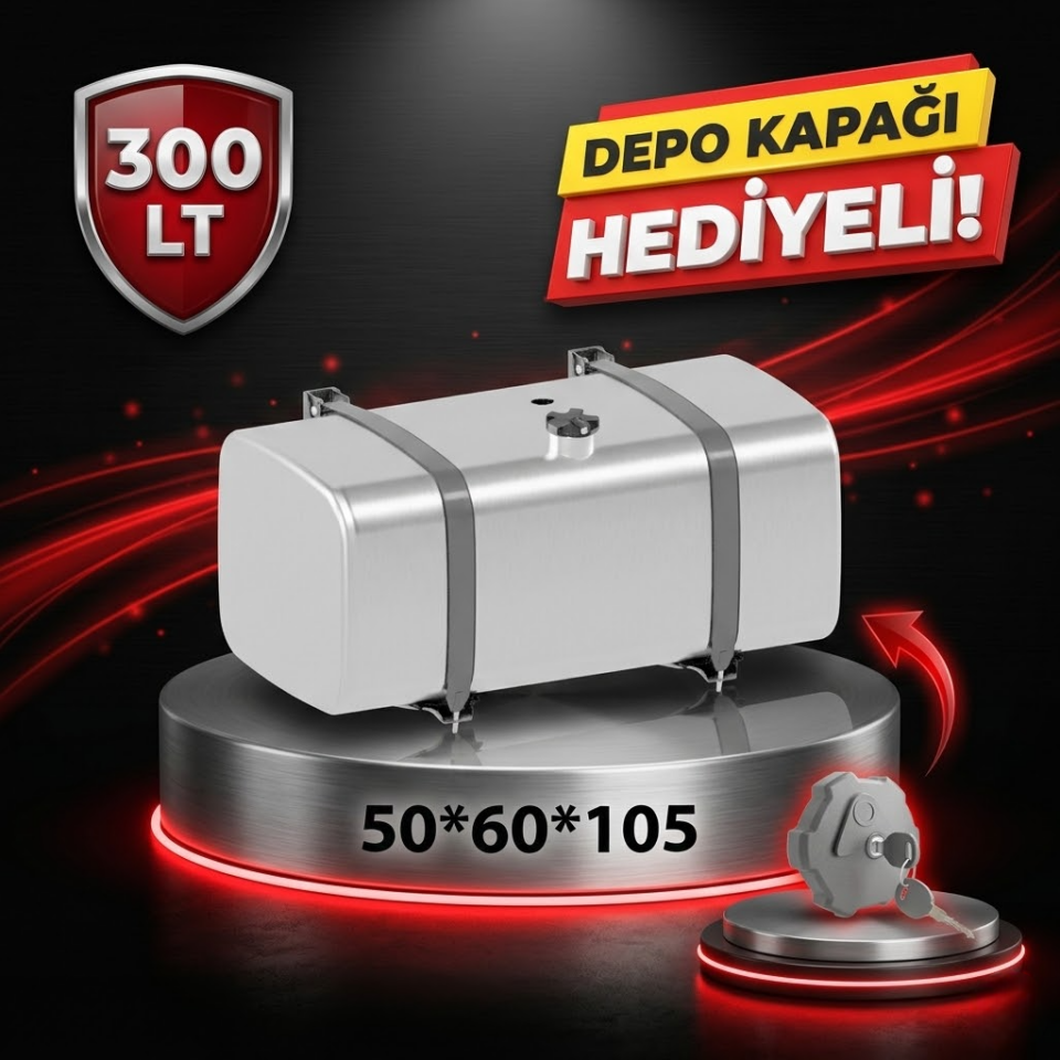 MAN 300 LT ALÜMİNYUM AYAKLI YAKIT DEPOSU 50*60*105