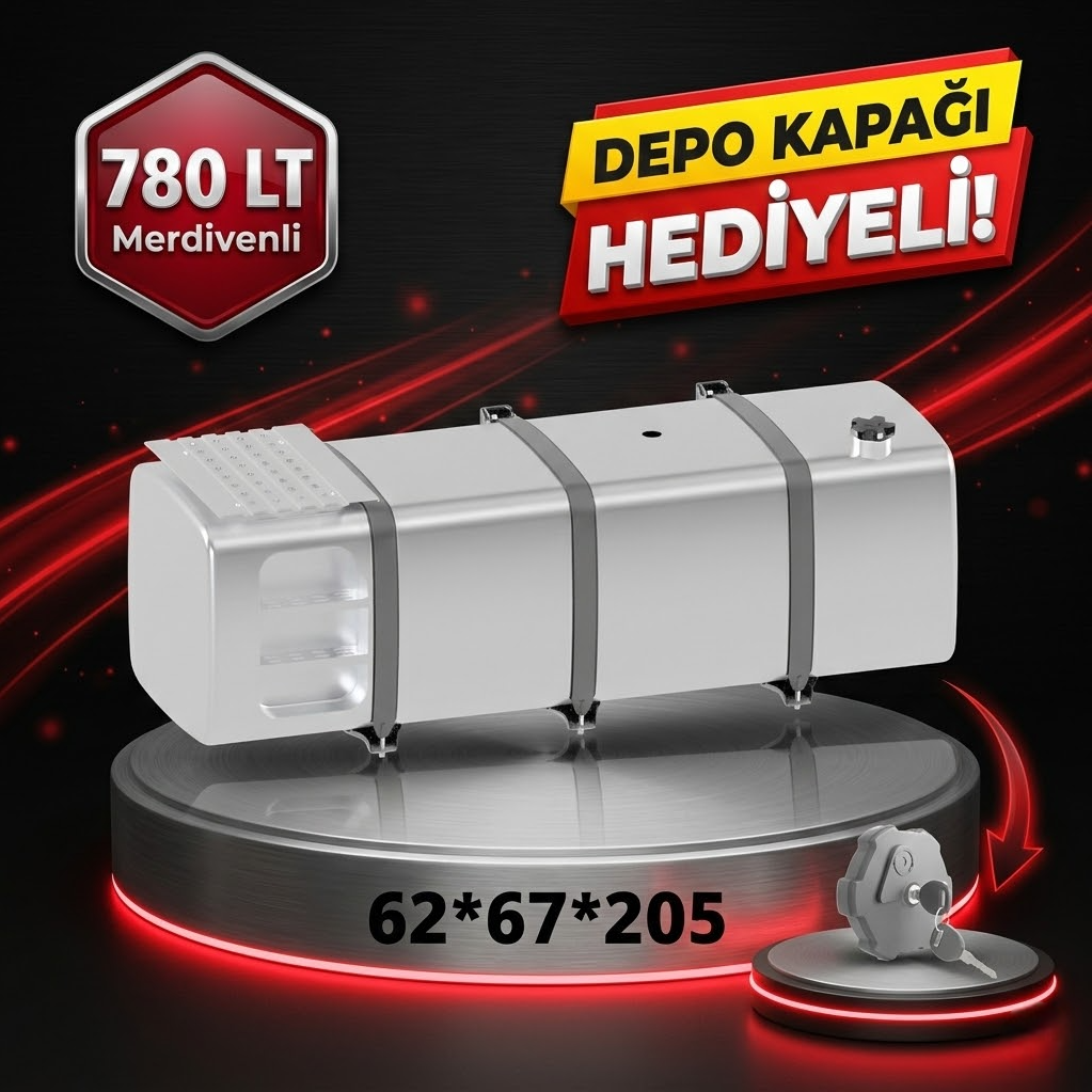 MAN 780 LT MERDİVENLİ GALVANİZ AYAKSIZ YAKIT DEPOSU 62*67*205