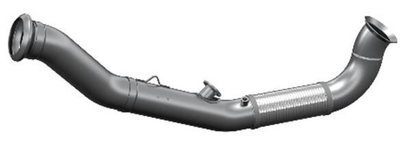 VOLVO, RENAULT MIDLUM SPİRALLİ ÖN BORU INOX. EURO 5 7482414014 7420797158 82414014